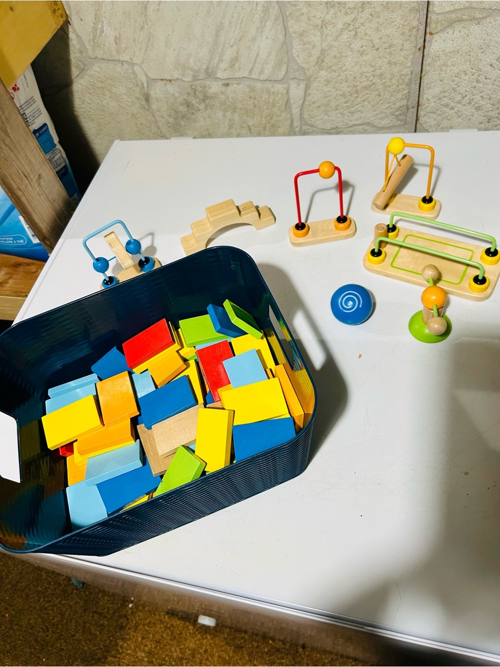 Hape Wooden ball and Dominos toy set